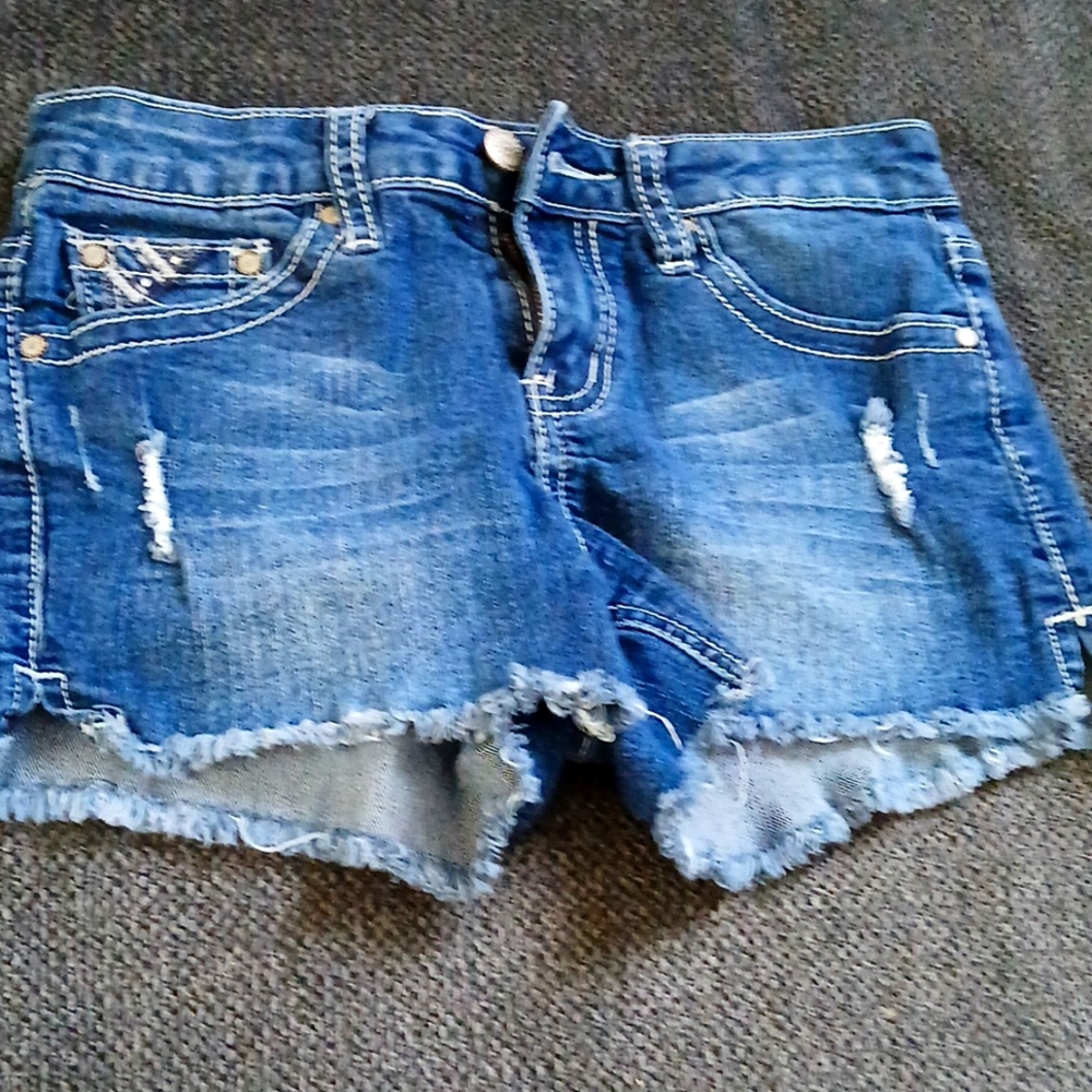 Zco blue jeans with angel wing pockets